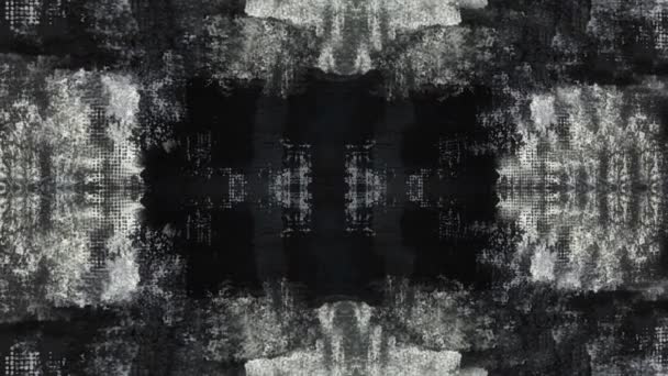 Abstrakcyjny Paralaksa Tło Czarny Biały Granit Marmur Wzór Abstrakcyjne Plamy — Wideo stockowe