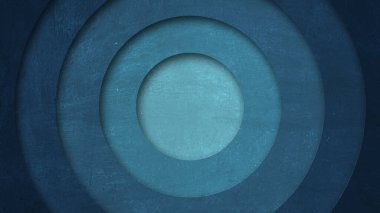 Çemberlerin soyut deseni, yer değiştiren mavi taş desenli halkaların etkisine sahip.