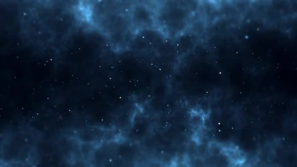 Αφηρημένα Μπλε Σωματίδια Φόντο Ρευστά Σωματίδια Κυματίζουν Φόντο — Αρχείο Βίντεο