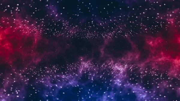 Drámai Háttér Csillag Kialakulása Fénysugarak Kék Lila Füstös Háttér — Stock Fotó