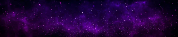 Panoramic Glitter Lights Background Black Violet Purple Blue Neon Colors — Stock Photo, Image