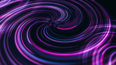 fütüristik soyut parlak arka plan bükülmüş neon ışık eğrileri 
