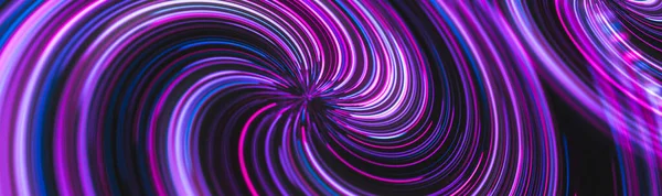 Futuristico Astratto Incandescente Sfondo Contorto Curve Luminose Neon — Foto Stock