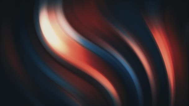 抽象的な青オレンジ色の赤い波の背景 — ストック動画