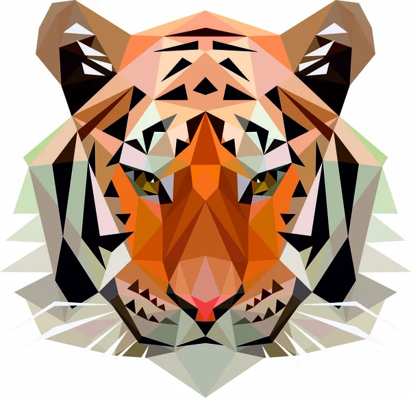 Kaplan kafası renkli üçgen parçalarından yapılmıştır.