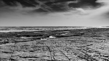 Kimmeridge Bay, Jurassic Coast, Dorset, İngiltere'de, Unesco Dünya Mirası Sit Alanı.