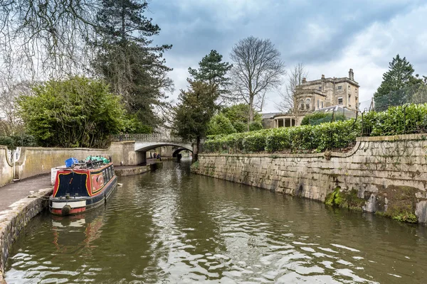 Kanału Kennet Avon Pobliżu Bath Wielka Brytania — Zdjęcie stockowe