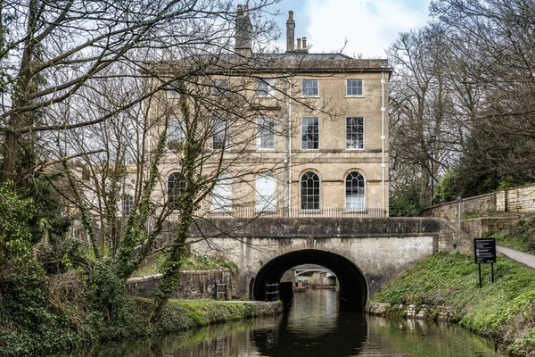 Kanału Kennet Avon Pobliżu Bath Wielka Brytania — Zdjęcie stockowe