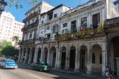  La Havana 'dan La Havana merkezi 'nden sokak görünümü, Küba