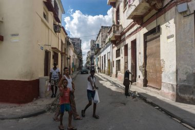 Çin-şehir sokakları La Havana, Küba'dan