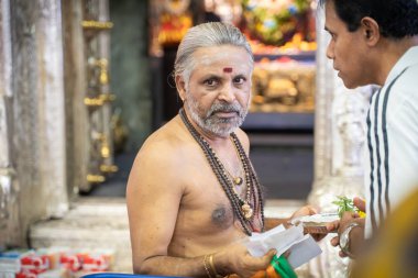 Singapur, Singapur - 14 Ocak 2020: Sri Veeramakaliamman Tapınağı, Singapur 'daki başlıca hinduizm tapınağı