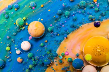 Makro evren, platetler ve yıldızlar, çok renkli boyalar..