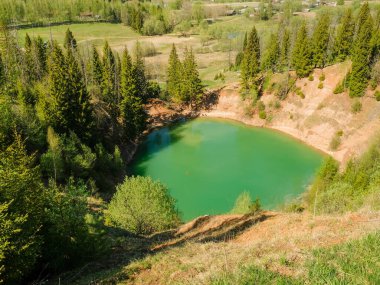 Mari El, Rusya 'da turkuaz suyla birlikte Sea Eye Gölü