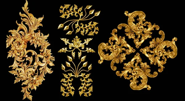 Ornamento barroco dorado — Foto de Stock