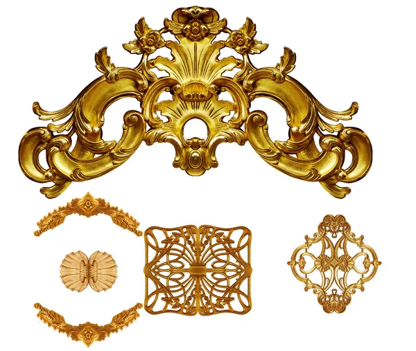 Złoty ornamend barokowy — Zdjęcie stockowe