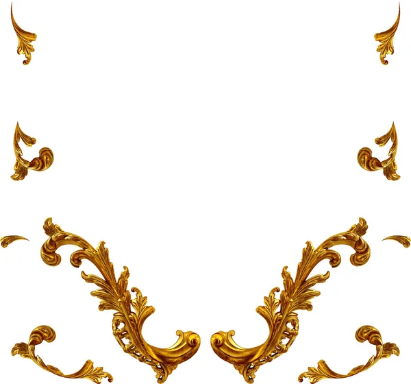 Golden baroque ornamend — Stock Photo, Image