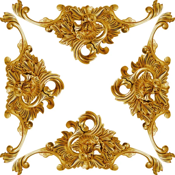 Gyllene barock ornamend — Stockfoto