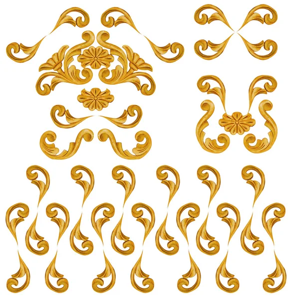 Gouden barok ornamend — Stockfoto