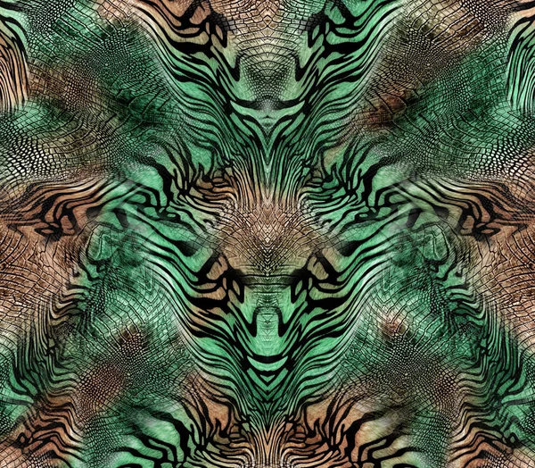 虎と蛇の皮膚の背景 — ストック写真