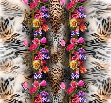 çiçek karışımı leopar 
