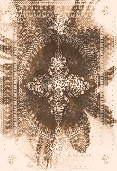 Floral  ethnic rug carpet — Stock Photo, Image