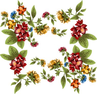 basit arka plan illüstrasyon çiçeklenir