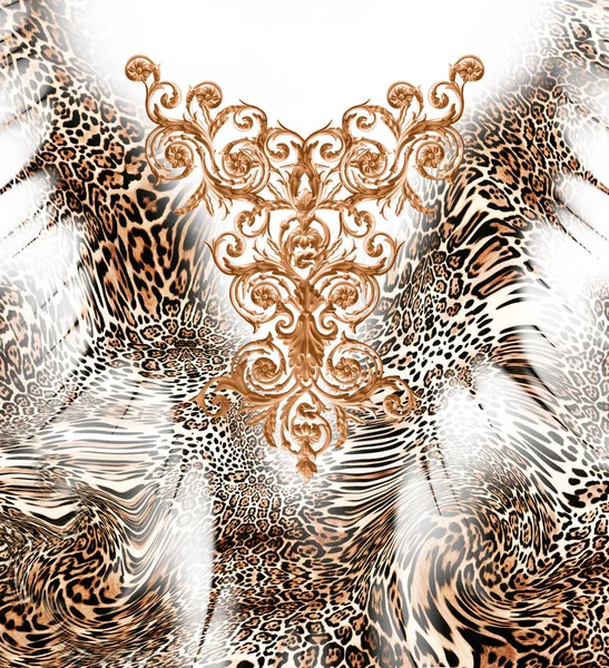 Fond de motif léopard baroque — Photo