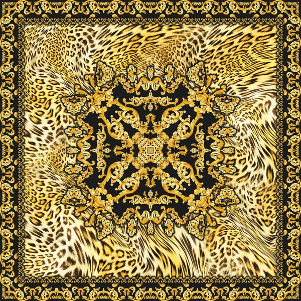 Leopard huden barock för design — Stockfoto