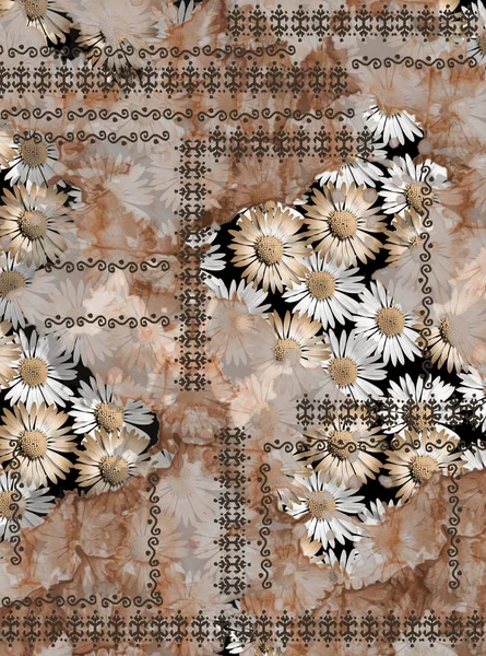 Çiçek etnik halı halı — Stok fotoğraf