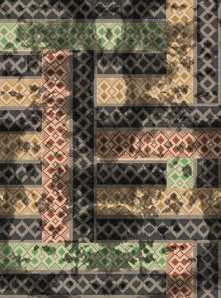 Etnický vzor koberec koberec — Stock fotografie