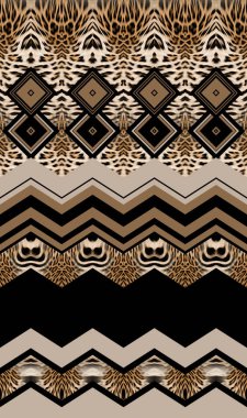 Leopar deri ve geometrik desen