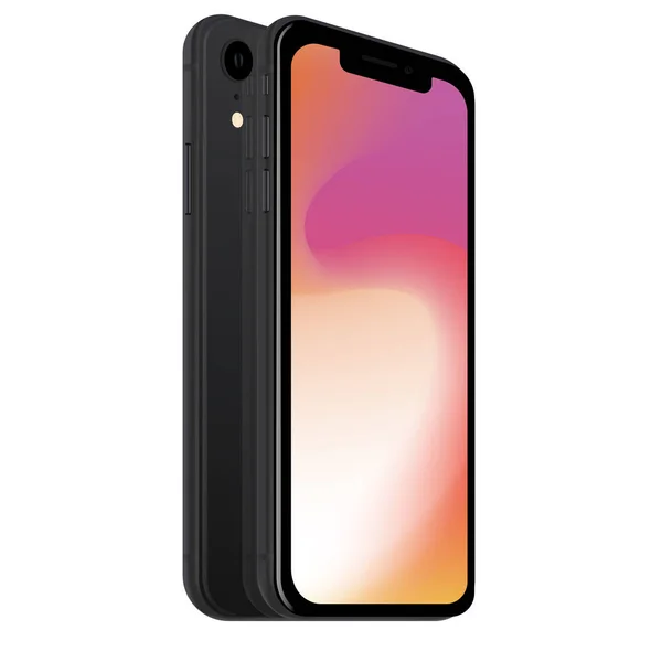 Gerçekçi, modern akıllı telefon izole edilmiş. 