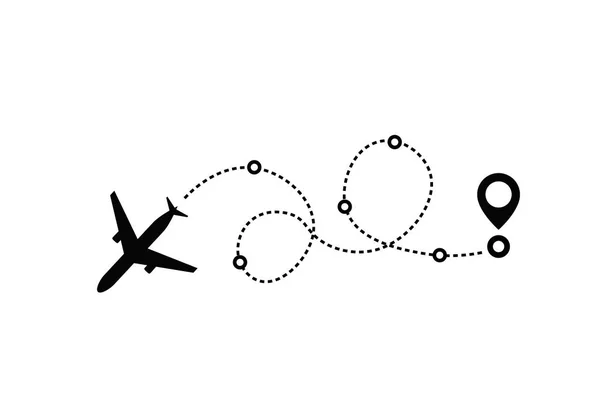飞机航线矢量 — 图库矢量图片