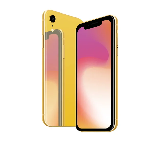 Gerçekçi, modern akıllı telefon - izole