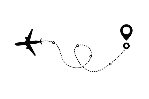 飞机线路径路线 — 图库矢量图片