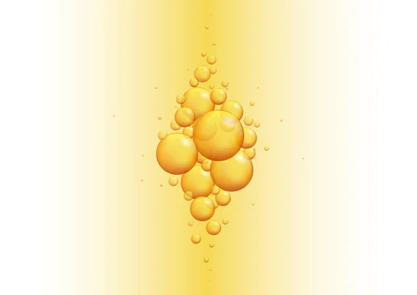 Золотые пузыри . — стоковый вектор