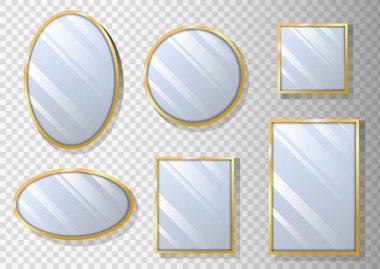 Vektör gerçekçi aynalar seti