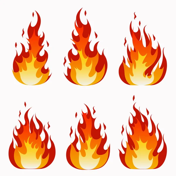 Fire Flames Se — Stock Vector