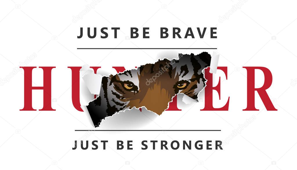 Tiger slogan vector