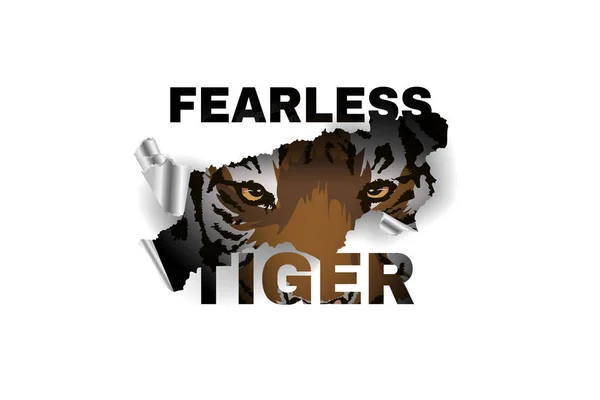 Tiger slogan vector — Stock Vector