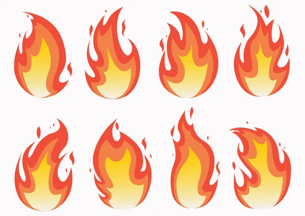 Fire Flames Se — Stock Vector