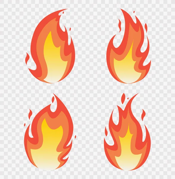 Fire Flames Se — Stock Vector