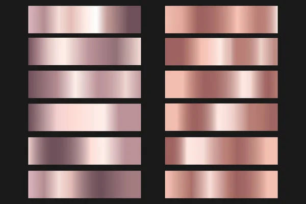 Colección de gradientes metálicos — Archivo Imágenes Vectoriales