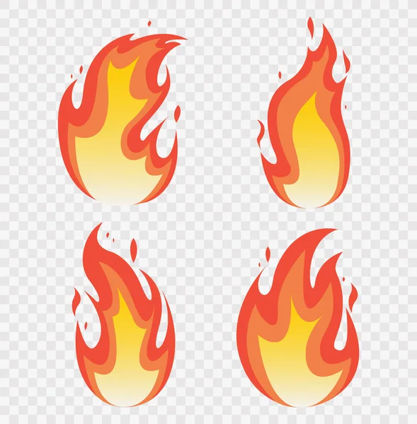 Fire Flames Se — Stock Vector