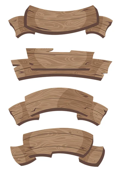 Cartoon houten plank — Stockvector