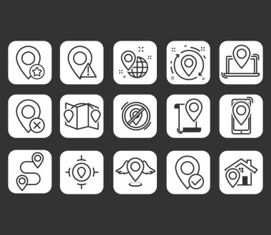 navigasyon simge seti