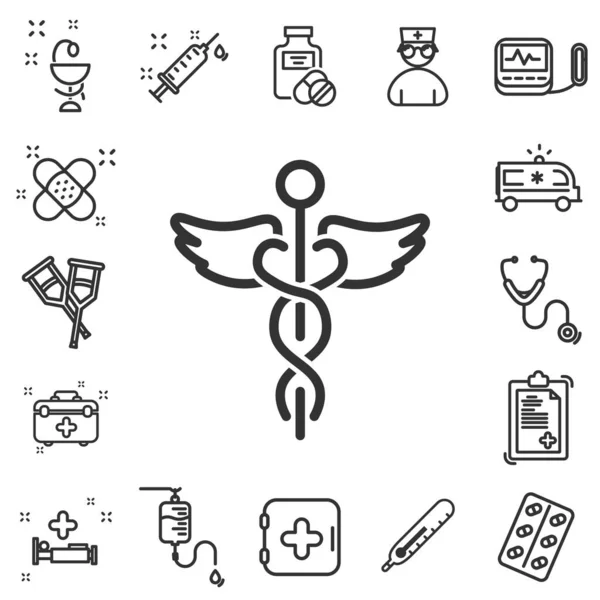 Conjunto de ícones de linha do hospital — Vetor de Stock
