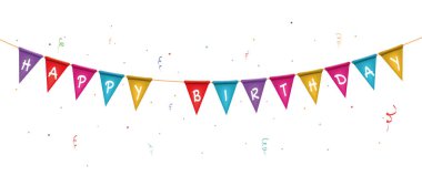 Buntings flags garlands clipart