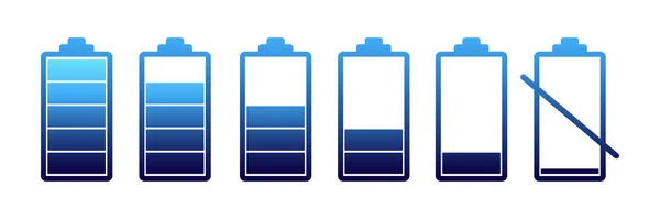 Símbolo de la batería establecer diferente nivel — Vector de stock