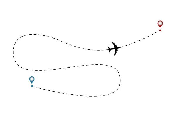 Літак лінія шлях — стоковий вектор